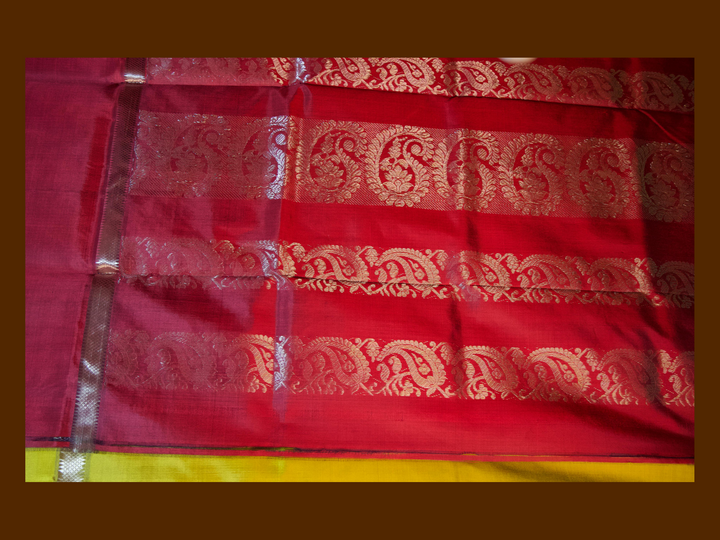 Double border with Golden colour saree