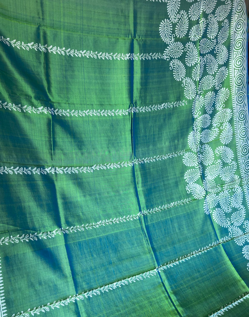 Bishnupuri Silk Saree on Dual tone