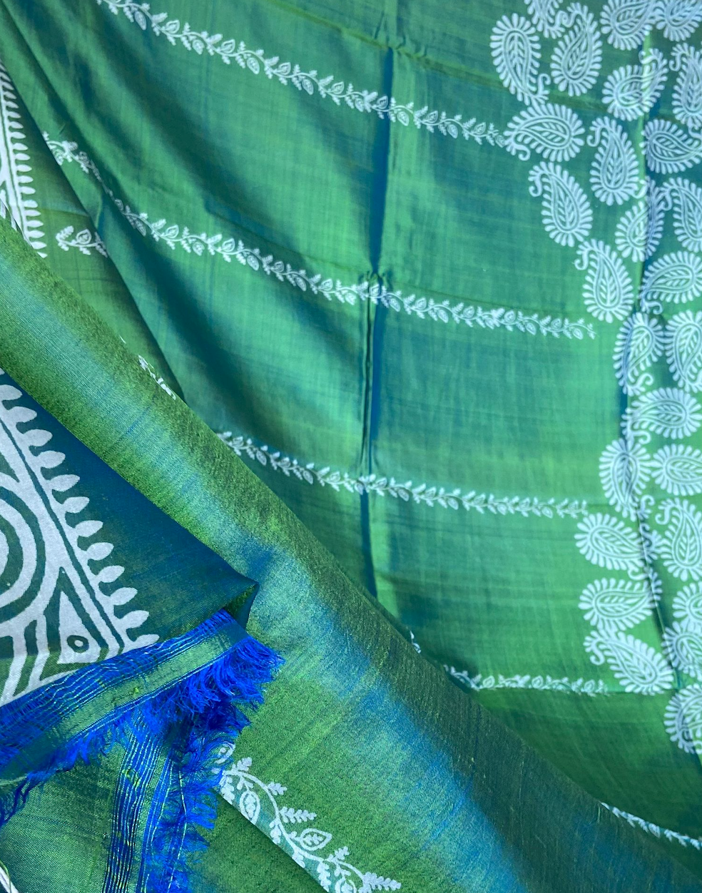 Bishnupuri Silk Saree on Dual tone