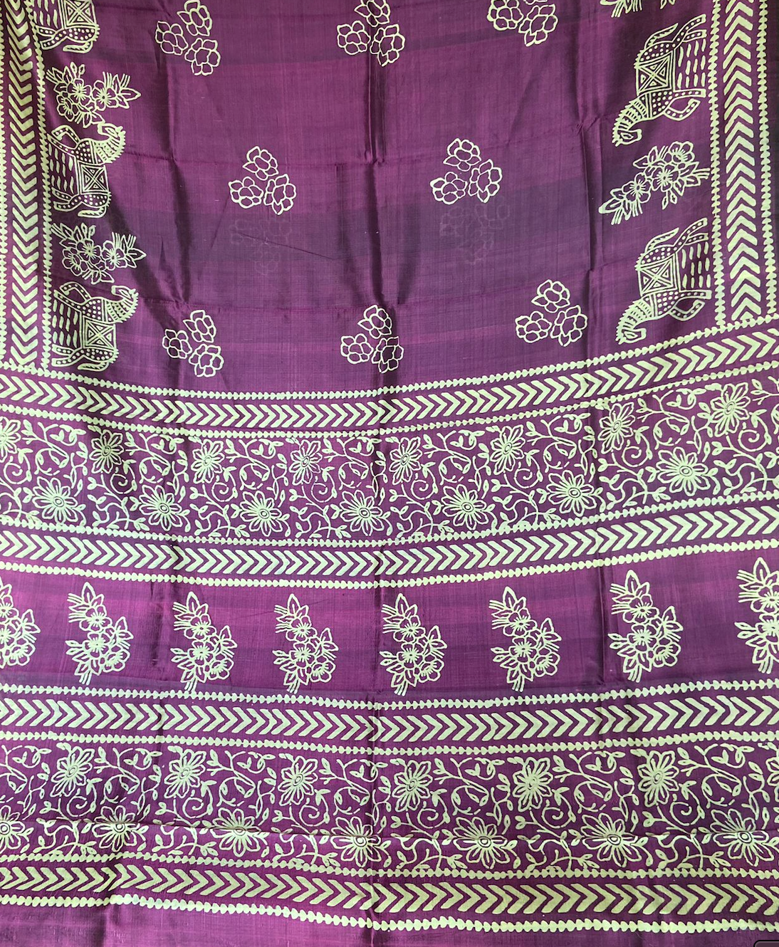 Purple Bishnupuri Silk Saree